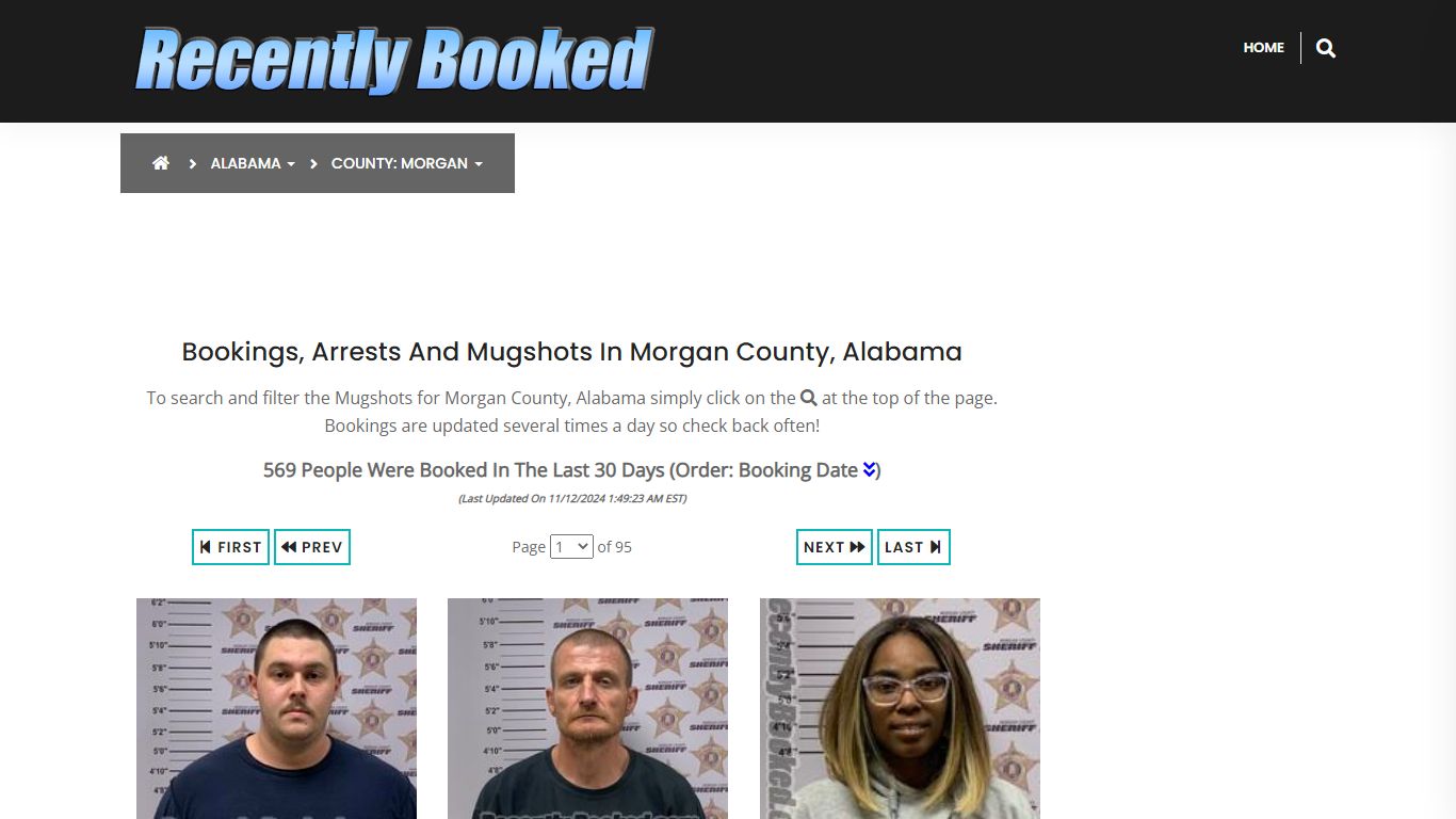 Bookings, Arrests and Mugshots in Morgan County, Alabama - Recently Booked