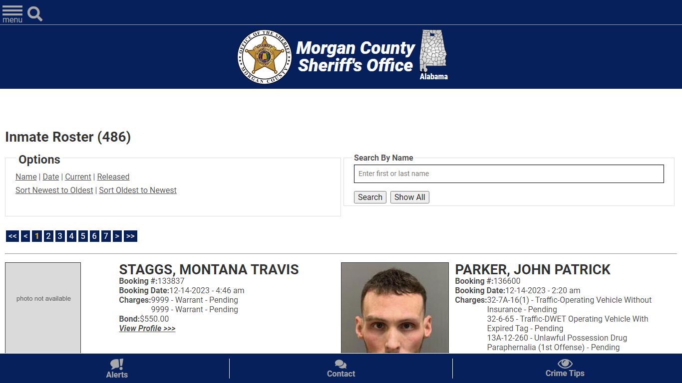 Inmate Roster (482) - Morgan County Sheriff, Al